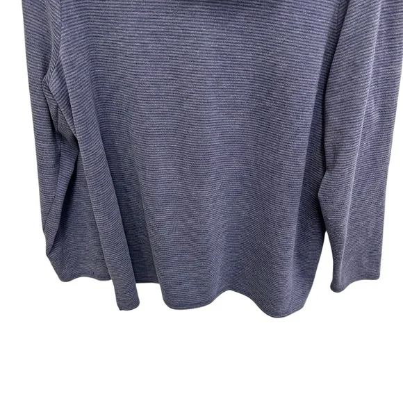 Chico’s super soft blue striped cowl neck pullover sweater Size XL - Picture 3 of 11